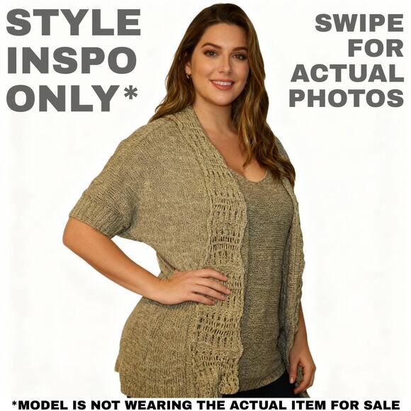 NWT Cable & Gage Knit Cardigan | Beige | Size XL 0016 - Picture 2 of 10